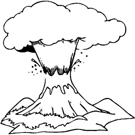 Volcano Printable Coloring Pages Printable Templates