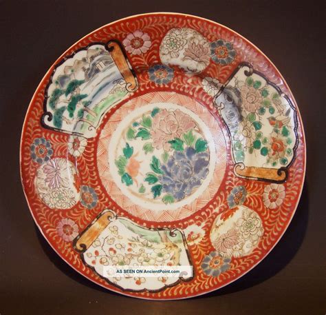 Antique Japanese Plates Antique Imari Plate Enamel Decorated