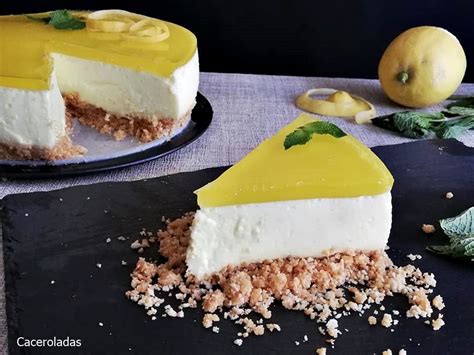 tarta de limón sin horno casera caceroladas