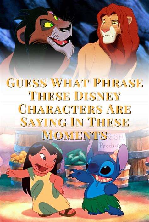 Quiz Guess What Phrase These Disney Characters Are Saying In These