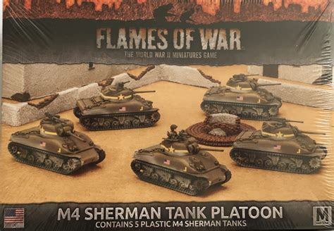 15mm Flames Of War Us Sherman Tank Platoon Empires At War