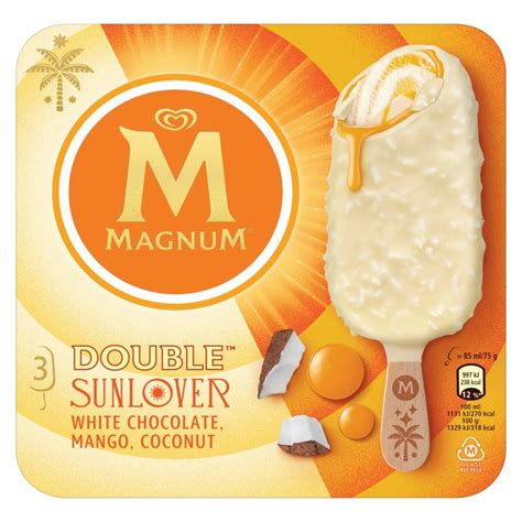 Magnum Double Sunlover White Chocolate Mango Coconut Ice Cream Sticks