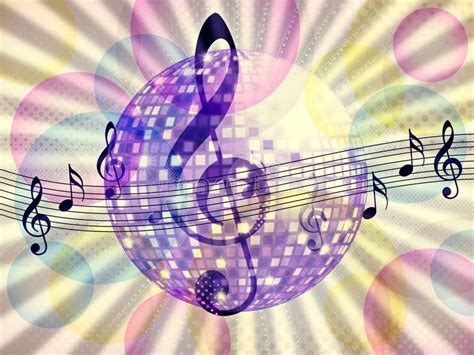 Funky Music Background With Dico Ball Stock Illustration Image 28374219