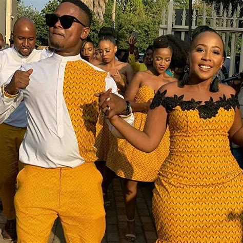 Latest Wedding Tswana Shweshwe Dresses Couples Will Love In 2022 African Traditional Wedding