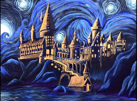 Hogwarts Starry Night Etsy