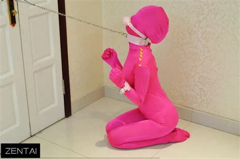 Buy 2015 Funny Pink Spandex Lycra Zentai Suit Sexy Women Catsuit All Inclusive