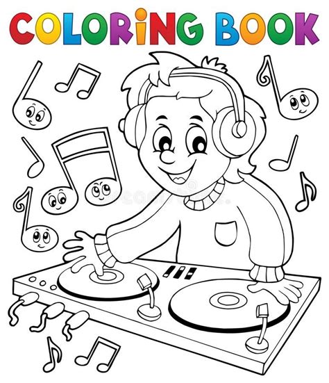 Coloring Book Dj Boy Stock Illustration Coloring Books Coloring Book