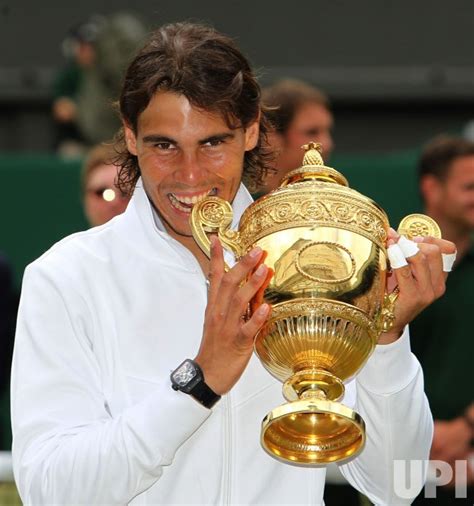 Photo Nadal Celebrates His Win At The Wimbledon Championships
