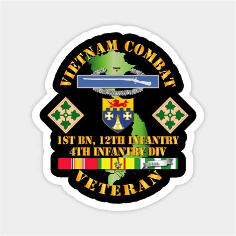 Vietnam Combat Infantry Veteran W 1st Bn 12th Inf 4th Id Ssi