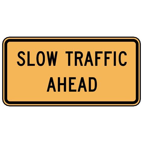 Slow Traffic Ahead Sign Royalty Free Stock Svg Vector And Clip Art