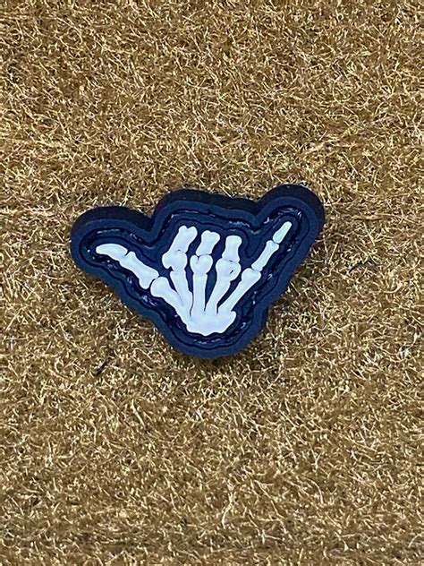 Skeleton Shaka Pvc Cat Eye Morale Patch Tactical Outfitters