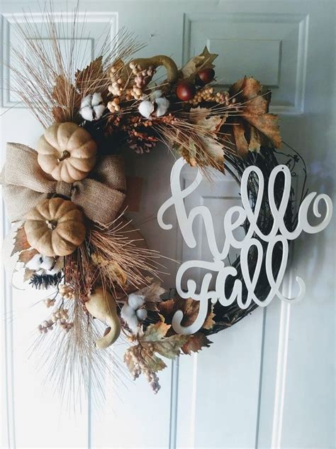How to make thanksgiving door wreaths. Pin by C F on Fall Ideas | Fall wreath, Thanksgiving 2020 ...
