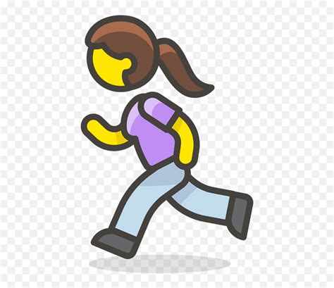 Woman Running Emoji Clipart Correr Emojirunner Emoji Free