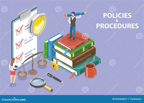 3d Isometric Flat Vector Conceptual Illustration Of Policies And