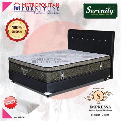 Elite Springbed Serenity Impressa Pocket Latex Full Set Kasur Spring Bed Shopee Indonesia