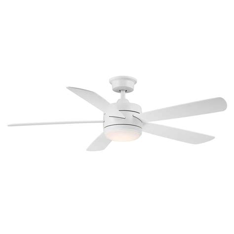 Hampton Bay Averly 52 In Integrated Led Matte White Ceiling Fan With