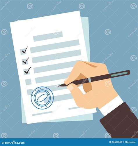 Male Hand Signing Document Man Writing On Paper Contract Filling Tax