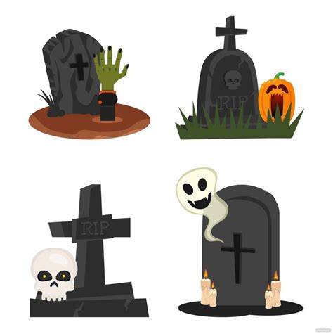 Halloween Tombstone Vector In Illustrator Svg  Eps Png