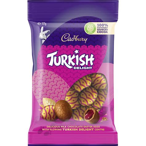 Cadbury Turkish Delight Easter Chocolate Egg Bag 117g Woolworths