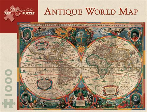1000 Piece Jigsaw Puzzle Antique World Map By Pomegranate