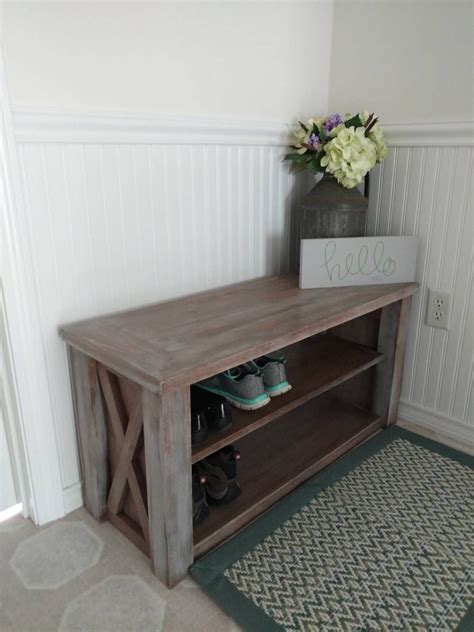 Maybe you would like to learn more about one of these? New Farmhouse Bench with Storage Entryway Rustic Entryway ...