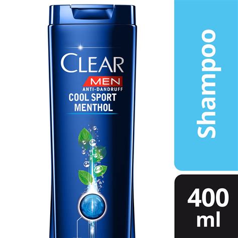Clear Cool Sport Menthol Anti Dandruff Shampoo For Men 400ml Upc