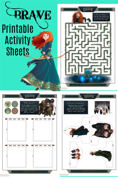 Free Disneypixar Brave Printable Activity Sheets Jinxy Kids