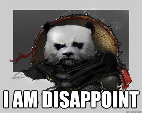 I Am Disappoint Disappointed Panda Quickmeme