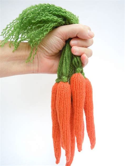Carrots With Greens Pattern By Sara Elizabeth Kellner Crochet Food