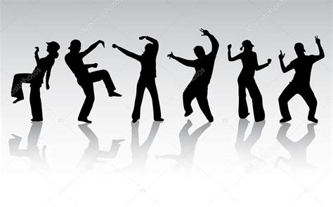 Dancing People Silhouettes Background Stock Vector Image By ©pablonis