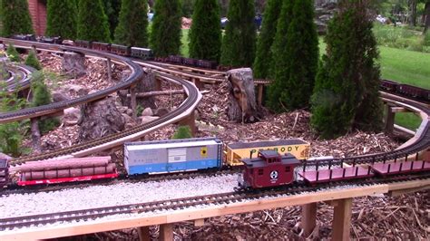 Outdoor Model Train Set By Kendra 33 Youtube