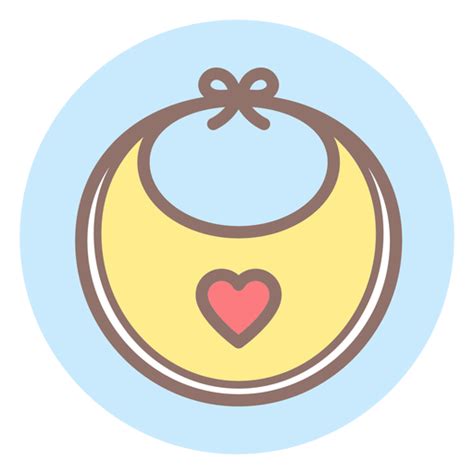 Heart Baby Bib Circle Icon Transparent Png And Svg Vector File