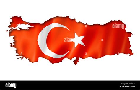 Turkish Flag Map Stock Photo Alamy