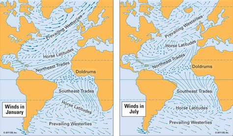 Southeast Trade Wind Atlantic Ocean Wind Belts Students Britannica