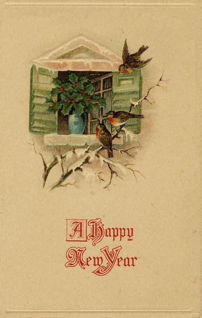 40 Best Vintage New Years Cards Images On Pinterest Christmas