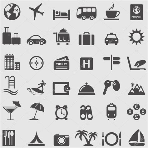 Travel And Tourism Icons Set Stock Vector Image By ©ekler 76379339