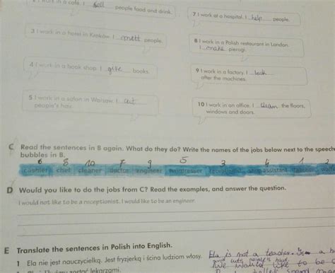 Faster answers to your questions. Read the sentences on B again. What do the do? What the ...