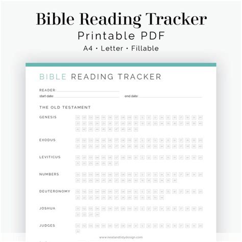 Bible Reading Tracker Fillable Printable Pdf Devotional Etsy Uk
