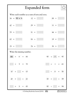 Each worksheet has 20 problems converting from expanded notation to numeric form with decimals to thousandths. Expanded form, 1st & 2nd grade | 1st grade, 2nd grade Math ...