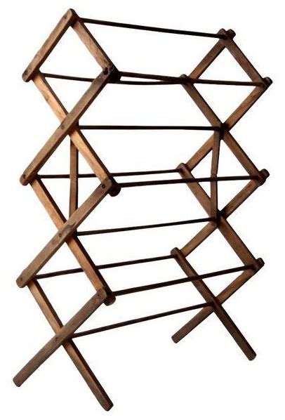 Consigned Antique Wood Drying Rack Transitional Drying Racks By