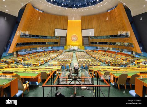 Interior Of The United Nations General Assembly Hall At The United