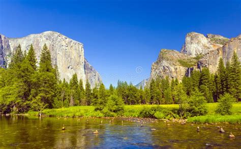 Merced River At Yosemite National Park Stock Image Image Of Granite