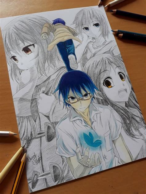 Erased Poster Drawings Anime Art Cool Pencil Drawings