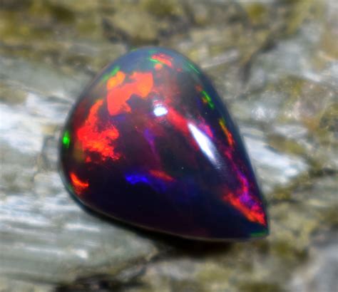 Natural Ethiopian Black Half Smoked Opal Gemstone Exclusive Etsy