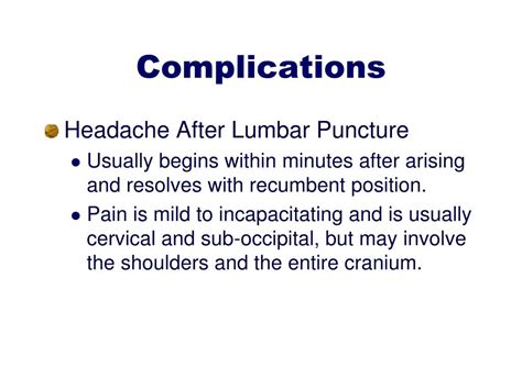 Lateral Recumbent Position Lumbar Puncture Lumbar Puncture