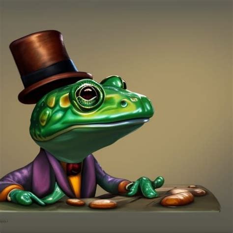 Gentleman Frog With A Bowler Hat And Monocle Ai Generated Artwork