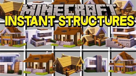 Minecraft Instant Structured Mod 300 New Instant Buildings And More