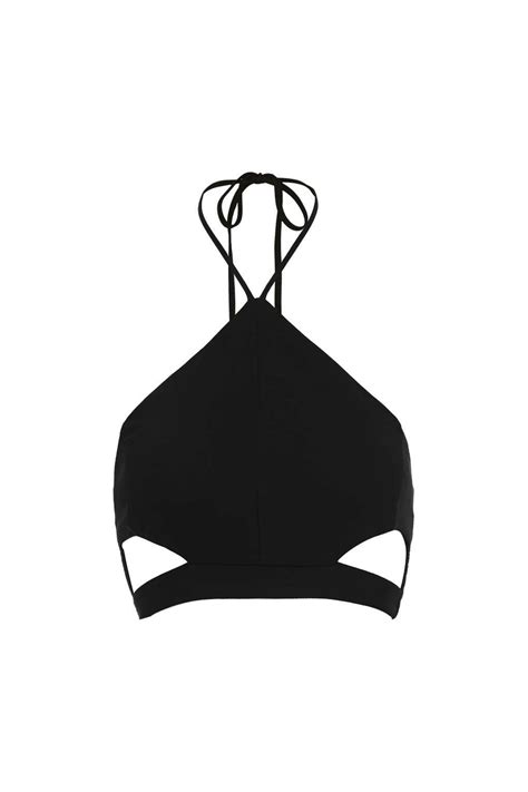 Strappy Halter Bralet Topshop Outfit High Fashion Street Style Crop