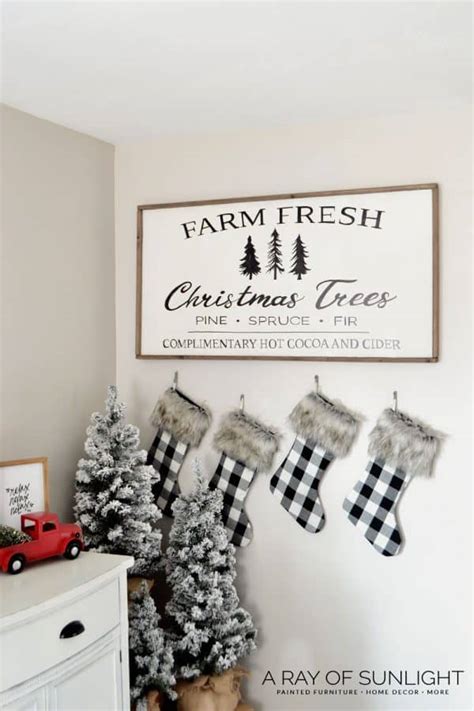 Diy Farm Fresh Christmas Tree Sign With Free Template