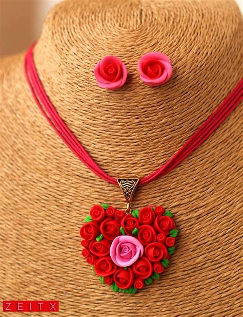 Jewellery Made Using Polymer Clay From Itsy Bitsy Polymer Clay Flower